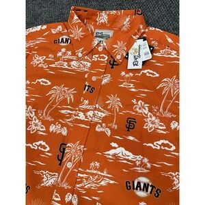 San Francisco Giants Reyn Spooner Men's Large Orange Hawaiian Button Shirt - New